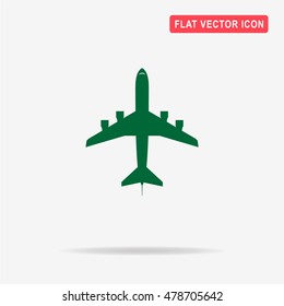 Airplane icon. Vector concept illustration for design.