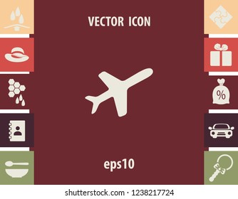 Airplane icon, vector design