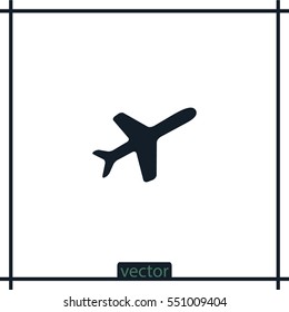 Airplane icon, vector design