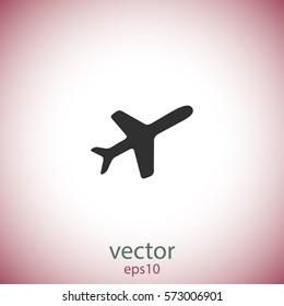 Airplane icon, vector design