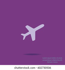 Airplane icon, vector design