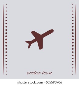 Airplane icon, vector design
