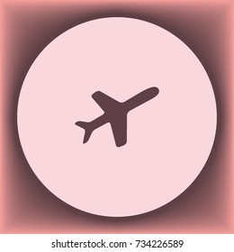 Airplane icon, vector design