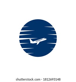 Plantilla de ilustración de diseño de vector de icono de avión