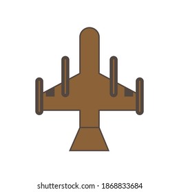Ilustración del diseño del vector del icono del avión