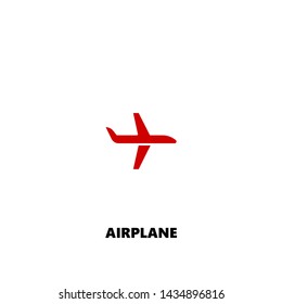 airplane icon. airplane vector design. sign design. red color