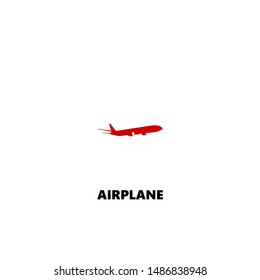 airplane icon. airplane vector design. sign design. red color