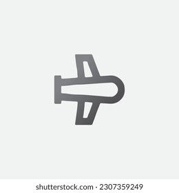 Airplane Icon Vector Editable Color