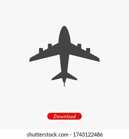 Airplane icon vector eps 10