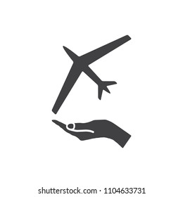 Airplane Icon Vector flat design style