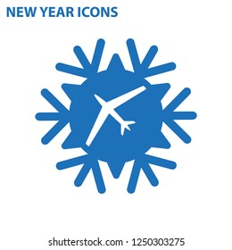 Airplane Icon Vector flat design style