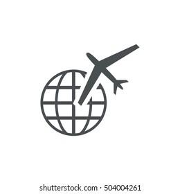 Airplane Icon Vector flat design style