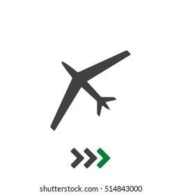 Airplane Icon Vector flat design style