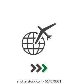 Airplane Icon Vector flat design style