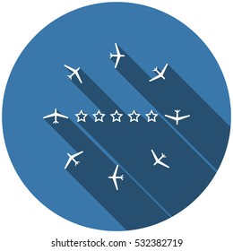 Airplane Icon Vector flat design style
