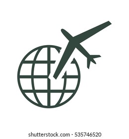 Airplane Icon Vector flat design style