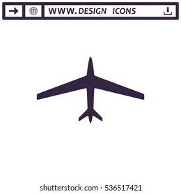 Airplane Icon Vector flat design style