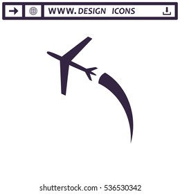 Airplane Icon Vector flat design style