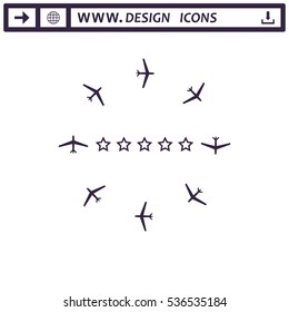 Airplane Icon Vector flat design style