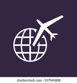 Airplane Icon Vector flat design style