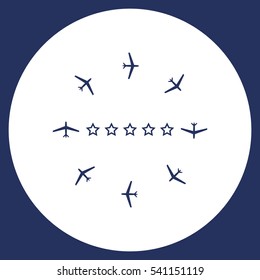 Airplane Icon Vector flat design style