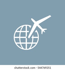 Airplane Icon Vector flat design style