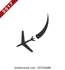Airplane Icon Vector flat design style
