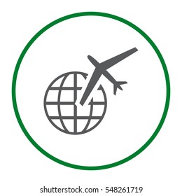Airplane Icon Vector flat design style