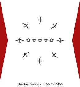 Airplane Icon Vector flat design style
