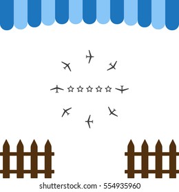 Airplane Icon Vector flat design style