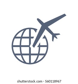 Airplane Icon Vector flat design style