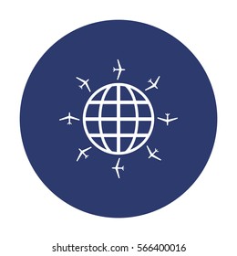 Airplane Icon Vector flat design style