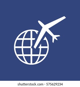 Airplane Icon Vector flat design style