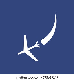 Airplane Icon Vector flat design style
