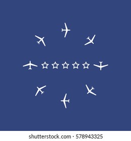 Airplane Icon Vector flat design style