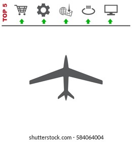 Airplane Icon Vector flat design style