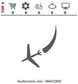 Airplane Icon Vector flat design style