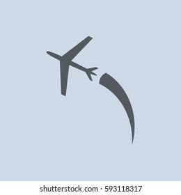 Airplane Icon Vector flat design style