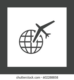 Airplane Icon Vector flat design style