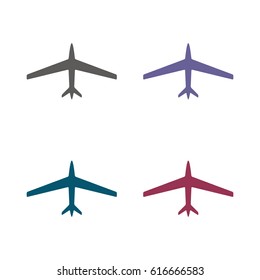 Airplane Icon Vector flat design style