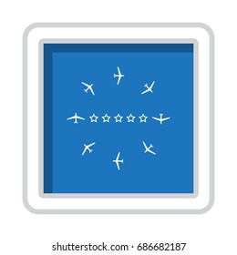 Airplane Icon Vector flat design style