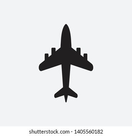 Airplane icon vector flat illustration