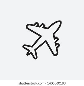 Airplane icon vector flat illustration
