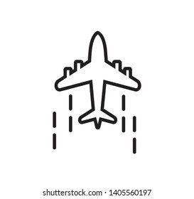 Airplane icon vector flat illustration