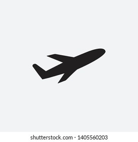 Airplane icon vector flat illustration