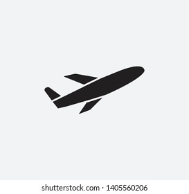 Airplane icon vector flat illustration