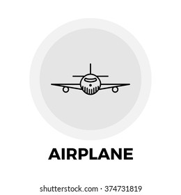 Airplane icon vector. Flat icon isolated on the white background. Vector illustration.