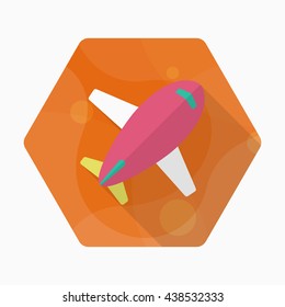 Airplane icon, Vector flat long shadow design. Shipping and logisticst concept.