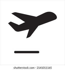 Airplane icon. Vector and glyph