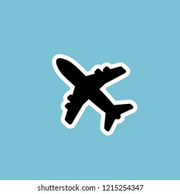 airplane icon. vector illustration